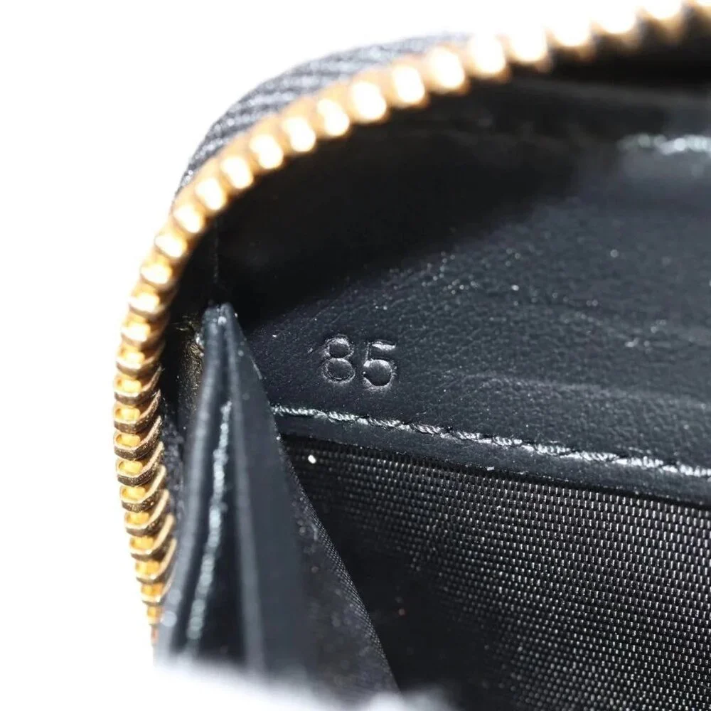 PRADA Long Wallet Leather Nylon Black Gold 1ML506 Auth am10026V - Picture 11 of 16